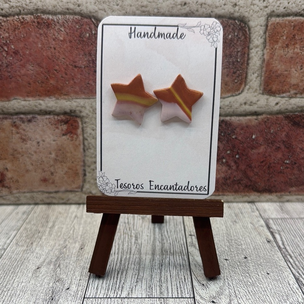 Handmade Star Earrings - Multicolor